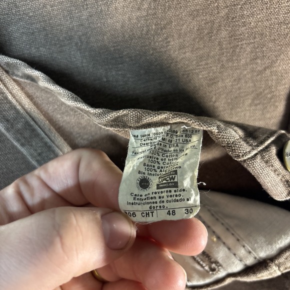 Carhartt Brown Bib Overalls 48x30 Double Knee -Made In USA (Send Offers) - Picture 4 of 11